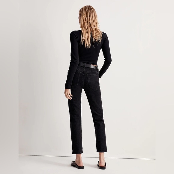 Madwell The Mid-Rise Perfect Vintage Jean-Clean Black Wash-Size 27 - Picture 3 of 12